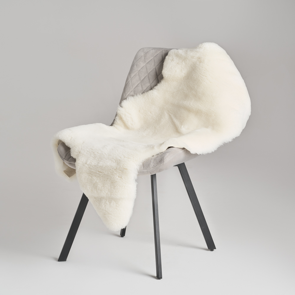 skóra owcza strzyżona biała