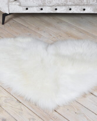 Heart Shaped Rug (White)