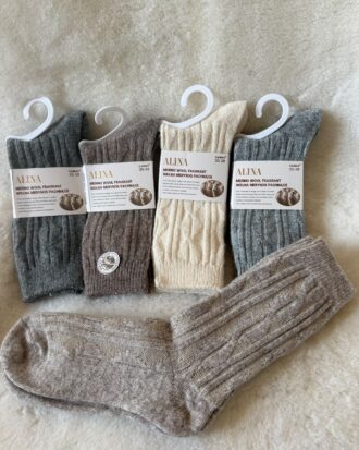 Zestaw 5 Par Skarpet z Wełny Merino – Kolory Neutralne